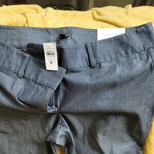 Ann Taylor Factor jean looking cotton light weight pants size 16 straight crop
